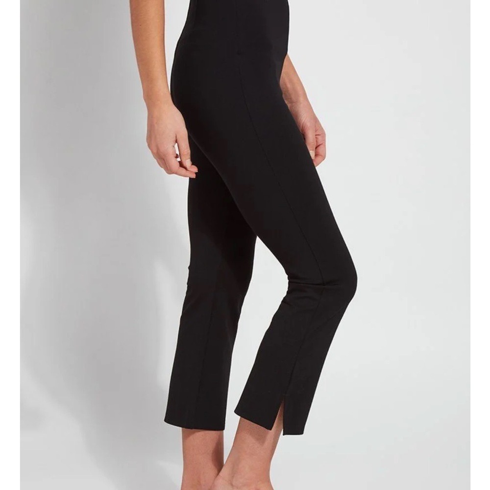 Lysse New York Black Cream Side Stripe Crop Leggings Z12-2566-M2 Size S NEW